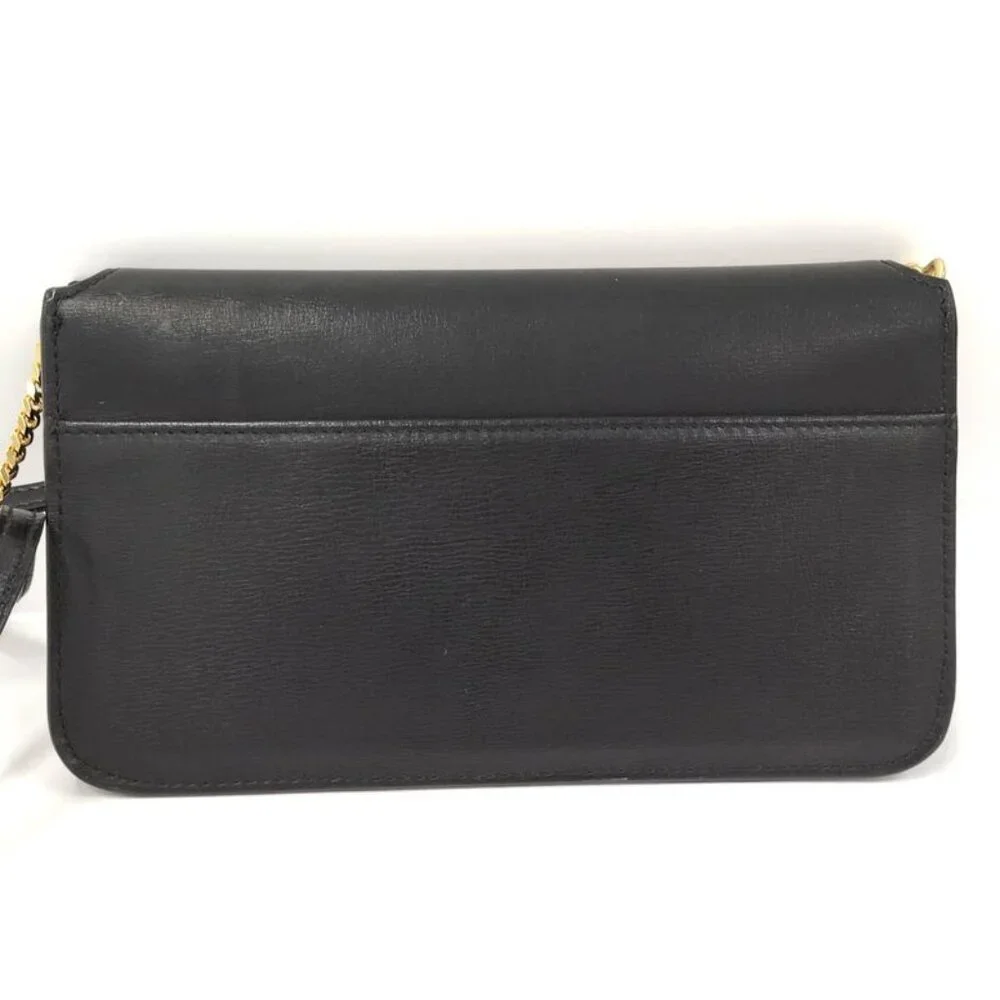 Saint Laurent Phone Shoulder Bag YSL Leather Black - Picture 2 of 9